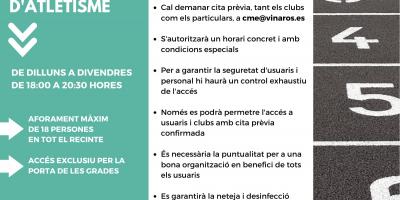 El Ayuntamiento reabrirá el lunes la pista de atletismo