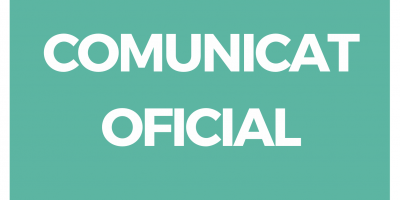 COMUNICADO REGIDORIA DE JOVENTUT