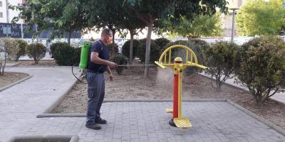La Brigada Municipal continúa con las tareas de desinfección en la ciudad